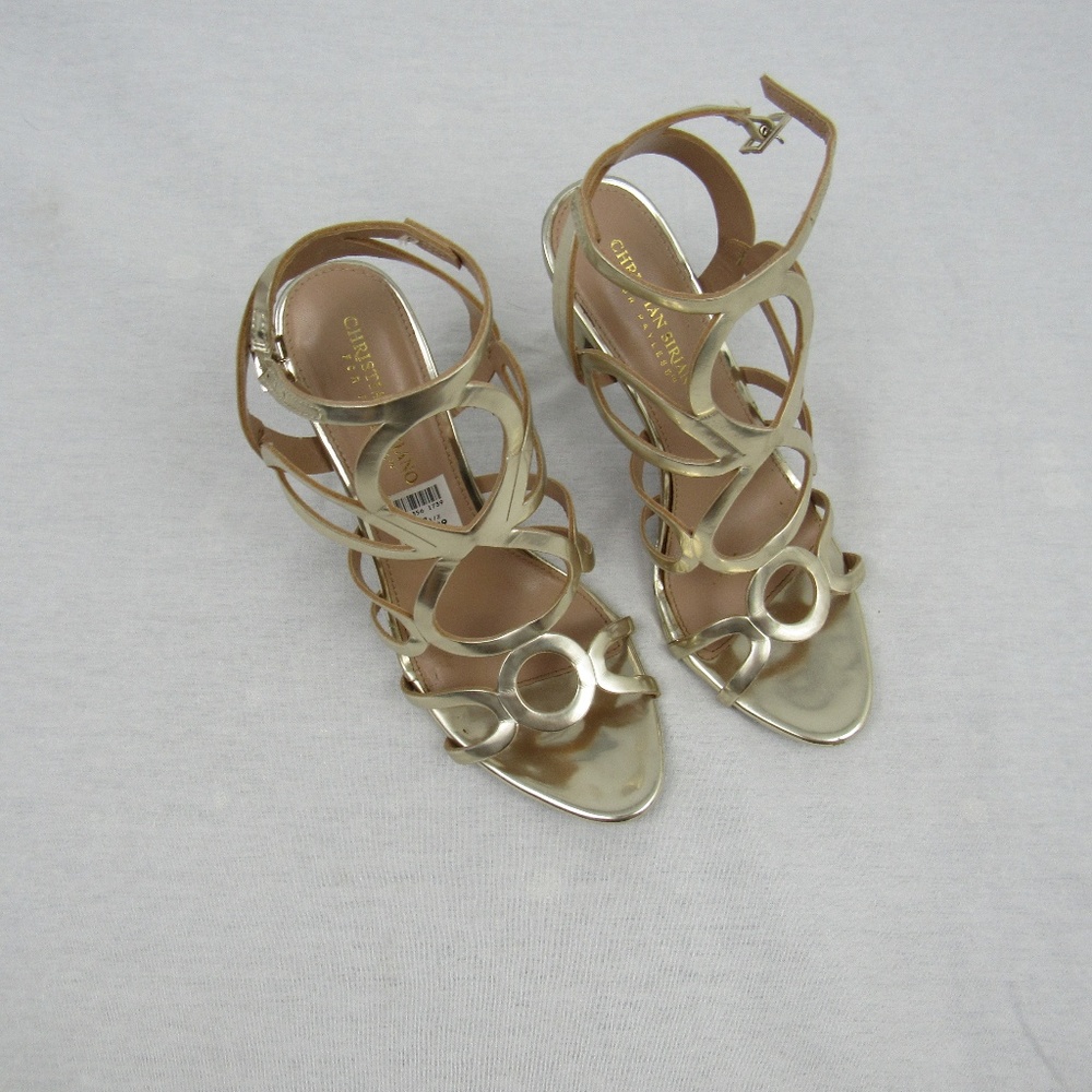 Christian Siriano Gold Heels Size 8.5 NWT